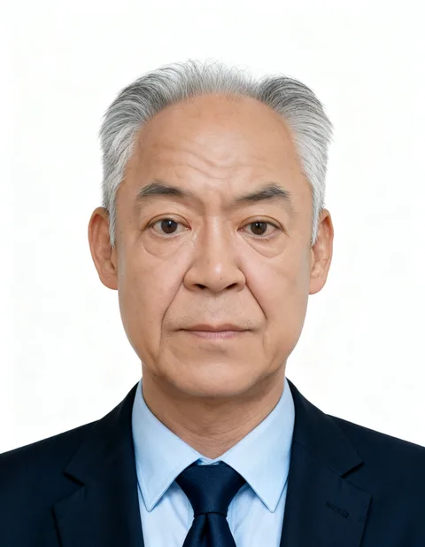 50대 이상 남성 고객의 인핸즈 AI 증명사진 제작 결과 (4번째 사진)