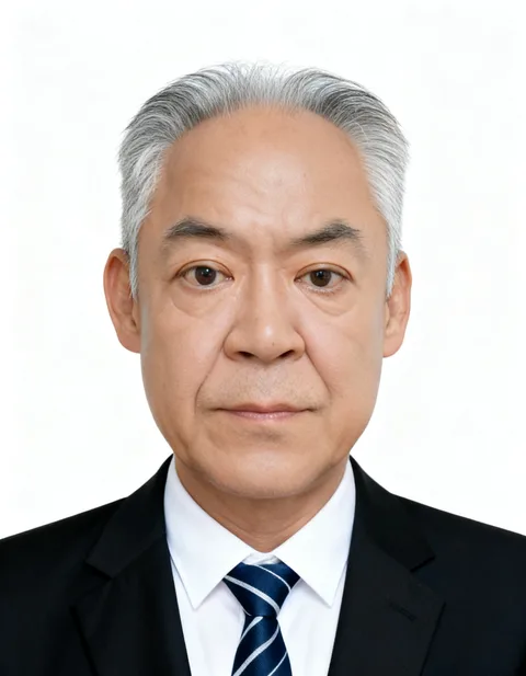 50대 이상 남성 고객의 인핸즈 AI 증명사진 제작 결과 (3번째 사진)