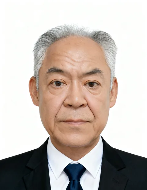 50대 이상 남성 고객의 인핸즈 AI 증명사진 제작 결과 (5번째 사진)