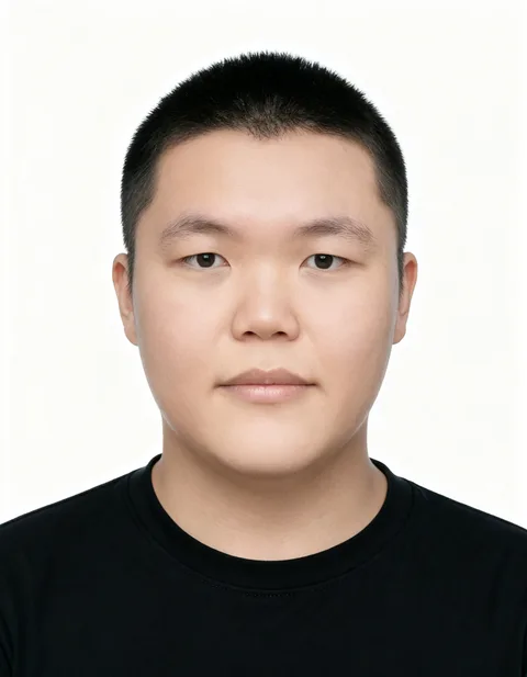 20대 남성 고객의 인핸즈 AI 증명사진 제작 결과 (1번째 사진)