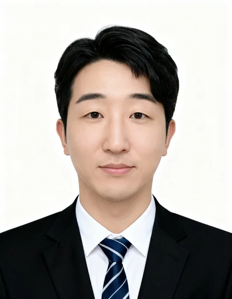 30대 남성 고객의 인핸즈 AI 증명사진 제작 결과 (5번째 사진)