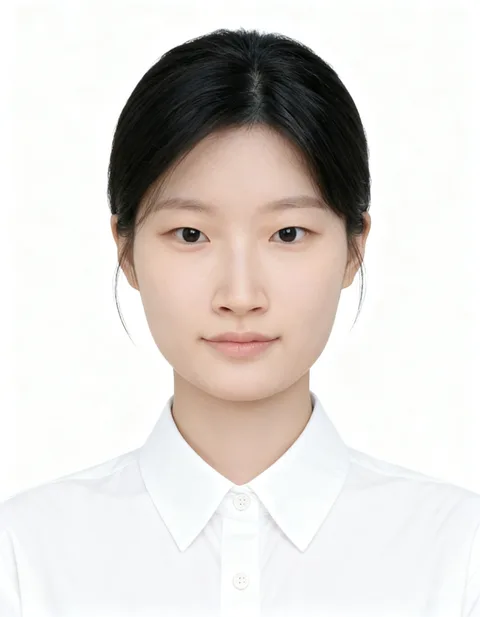 20대 여성 고객의 인핸즈 AI 증명사진 제작 결과 (3번째 사진)