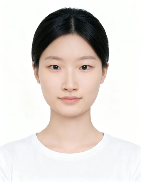 20대 여성 고객의 인핸즈 AI 증명사진 제작 결과 (4번째 사진)