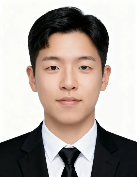 20대 남성 고객의 인핸즈 AI 증명사진 제작 결과 (5번째 사진)